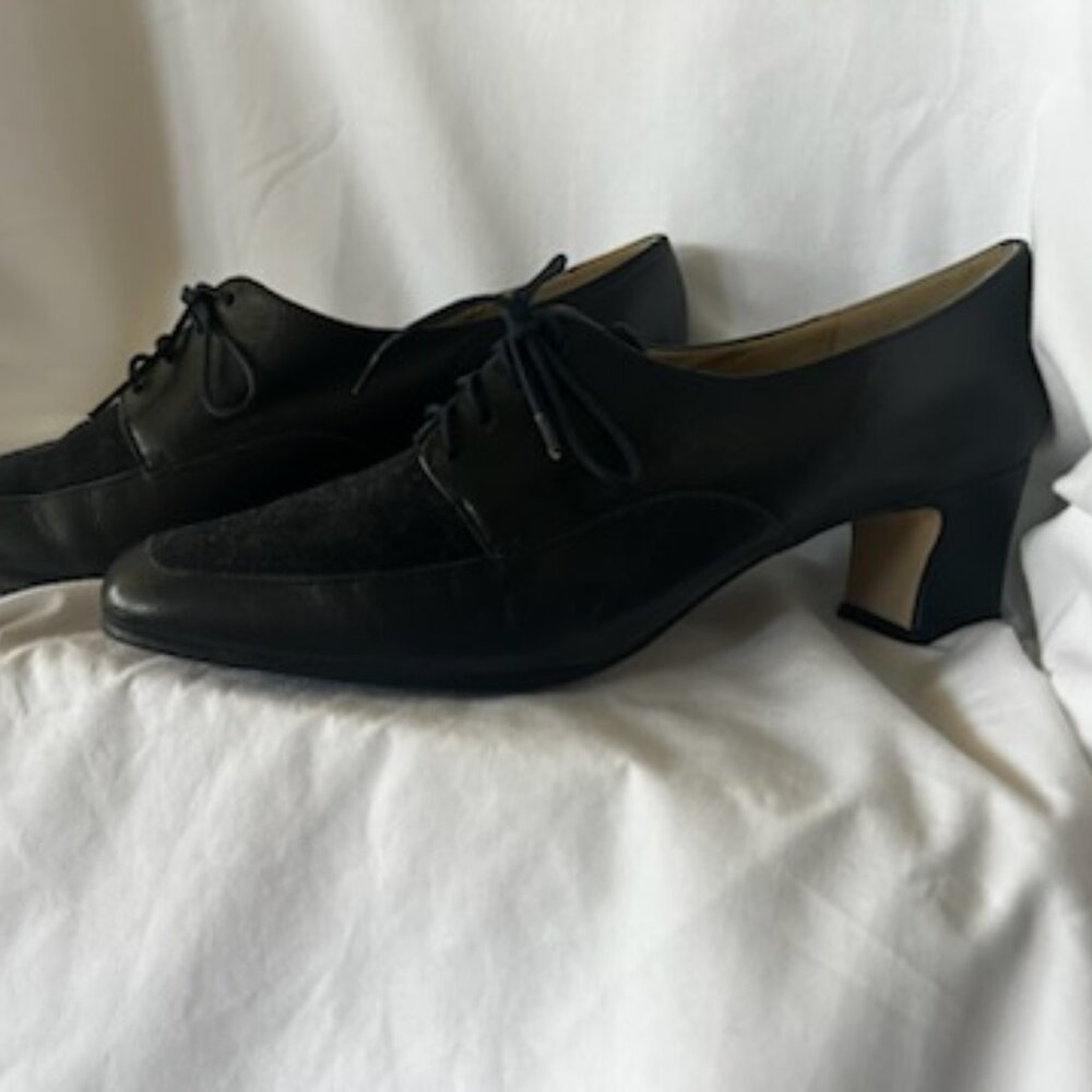 Flat-Nose lace-up Heels